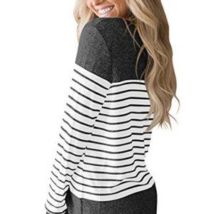 Vemvan Long Sleeve Striped Shirt XL